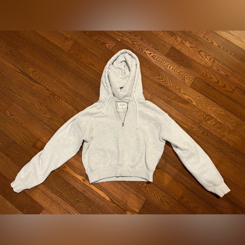 Wilfred free cropped quarter zip hoodie sweater, xs